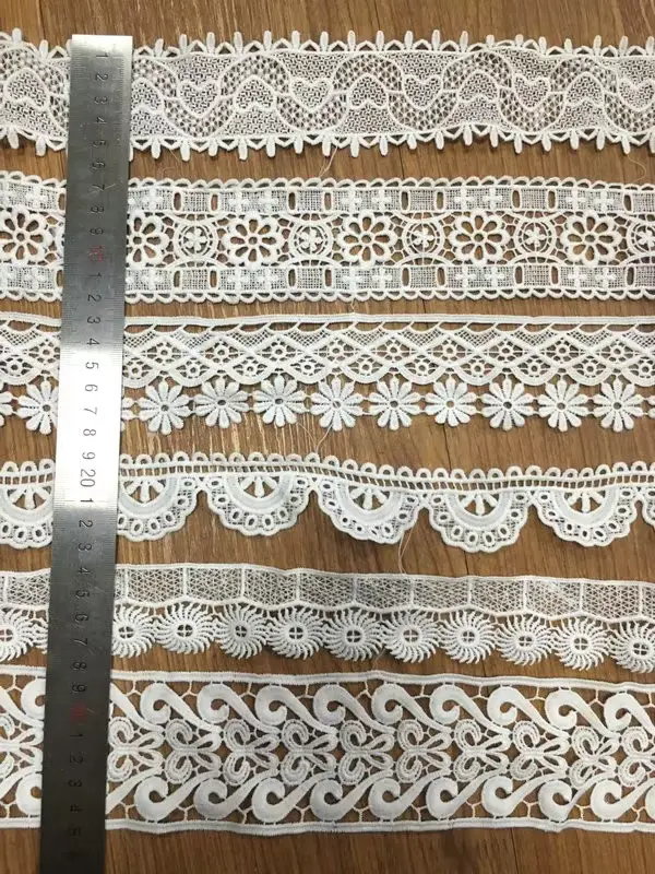 Customizable Fashionable White Milk Silk Embroidered Lace Clothing Accessories Customizable Fashionable White Milk Silk Embroidered Lace Clothing Accessories