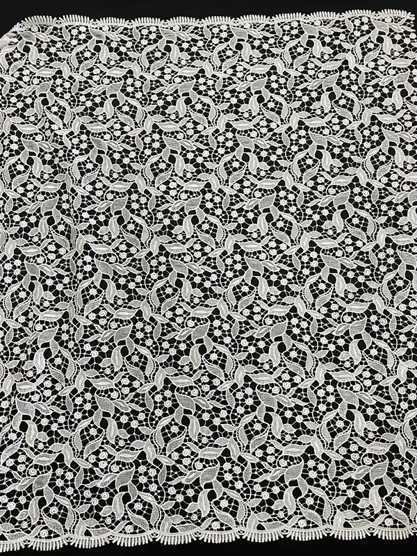 Wholesale Embroidery Birds And Flowers Pattern Chemical Lace Embroidery Tulle Fabric