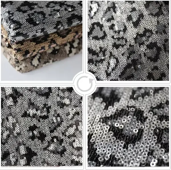 Custom High Quality Tulle Mesh Embroidery Sequin Fabric Guipure Lace Fabric