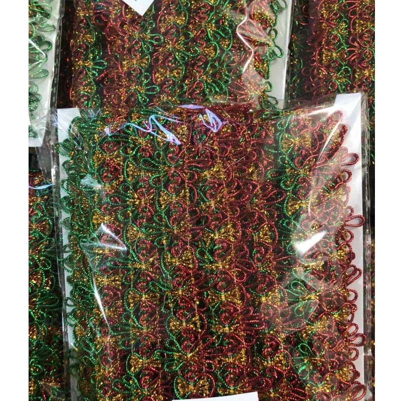 Clothing Accessories Gold and Silver Metallic Border Lace Trim Metallic Gold Sequins Embroidery Tatting Lace Trim