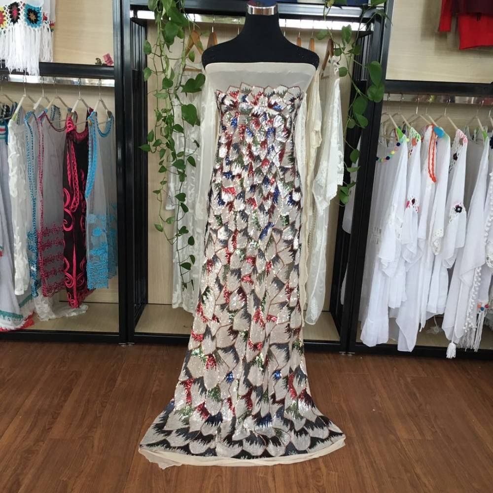 Kain payet poliester fashion berkualitas tinggi