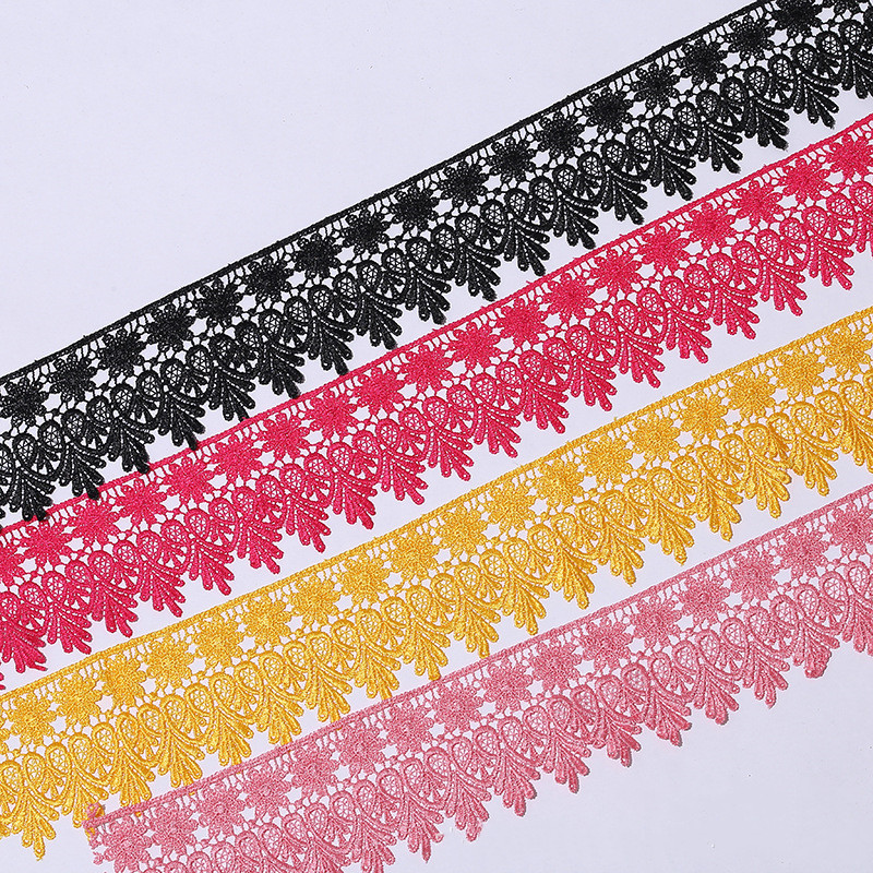 Wholesale Manufacturer Best Price Flower Lace Trim 100% Polyester Chemical Lace