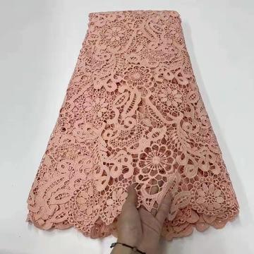 100% kapas berwarna -warni prancis bordir kain renda untuk pakaian wanita