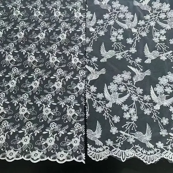 Kain sulaman tulle kain renda